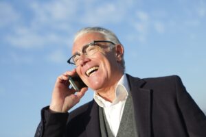 Man canceling his life insurance over the phone